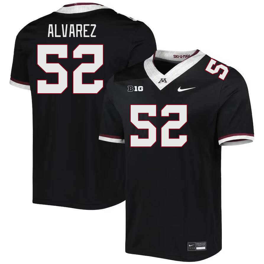 Men #52 Spencer Alvarez Minnesota Golden Gophers College Football Jerseys Stitched-Black